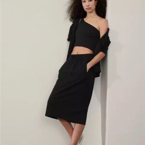 Athleta Retroterry Black Skirt